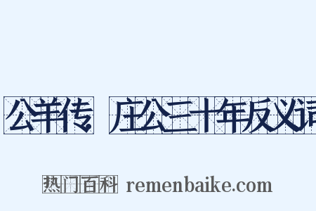 公羊传．庄公三十年反义词是什么意思的图片
